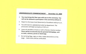 Graduation tickets back